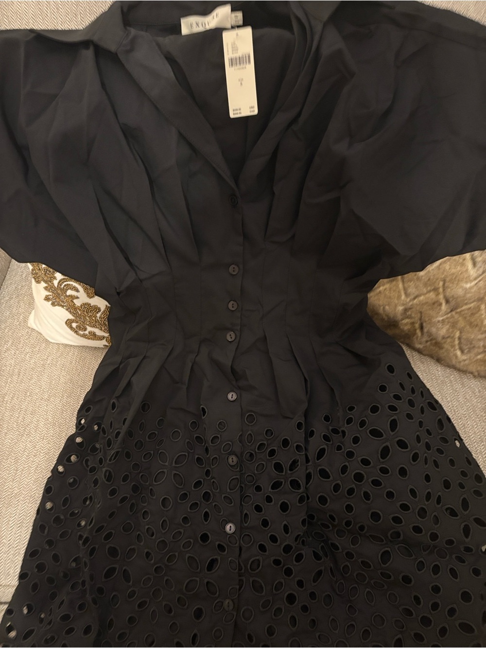 TOBIE EYELET HEM MINI SHIRTDRESS BY EXQUISE - Picture 7 of 10